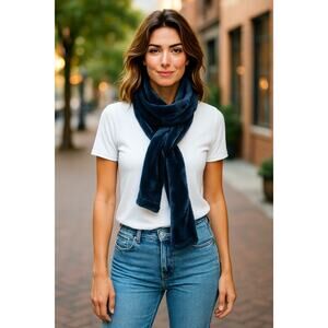 The Walking Company Cozy Scarf Fleece 56”L x 7”W Holiday Gift Packable Blue